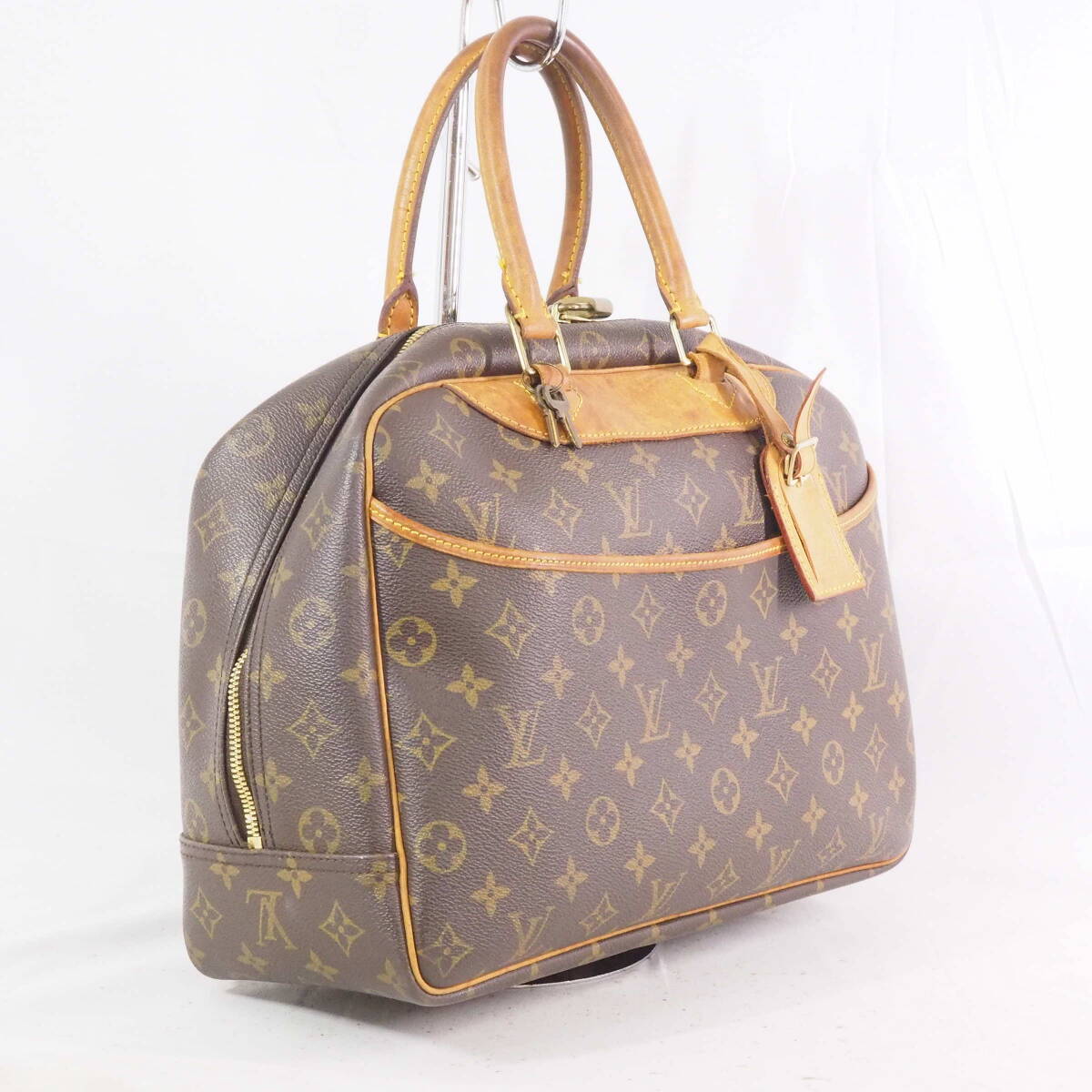 ルイ・ヴィトン モノグラム ボーリング・ヴァニティ（ドーヴィル） LOUIS VUITTON ハンドバッグ+鍵あり[Pa1522-YG5_画像2