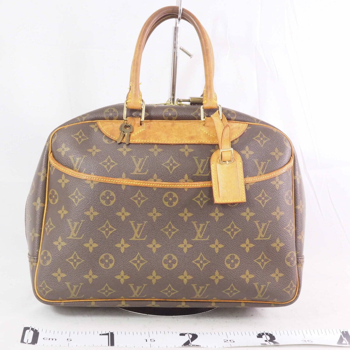 ルイ・ヴィトン モノグラム ボーリング・ヴァニティ（ドーヴィル） LOUIS VUITTON ハンドバッグ+鍵あり[Pa1522-YG5_画像1