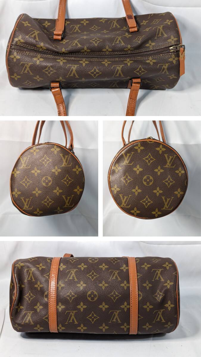 THR-469 LOUIS VUITTON ルイヴィトン モノグラム パピヨン30 旧型 M51365 ポーチ付き ハンドバッグの画像3