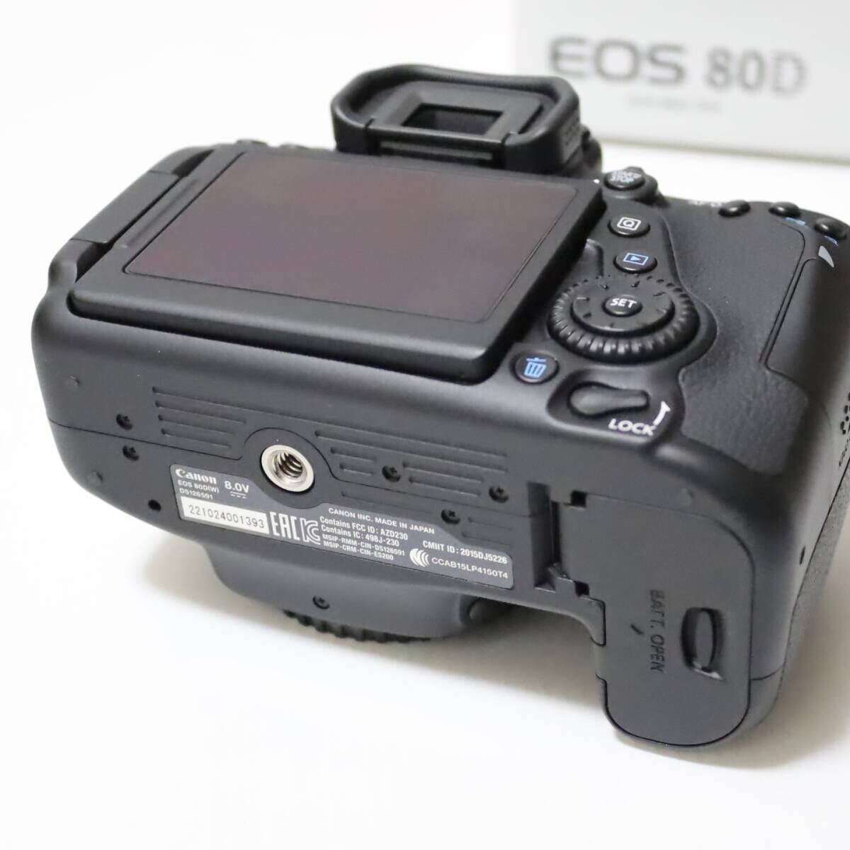 極美品 Canon(キヤノン) EOS 80D ボディ バッテリーグリップ付きの画像3