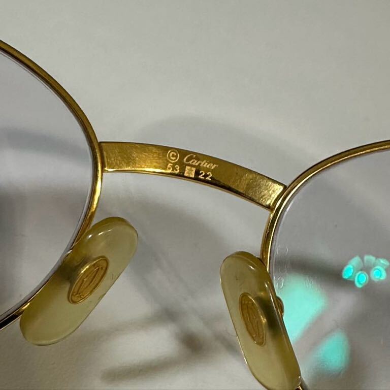 Cartier カルティエ メガネ 眼鏡 度入り オーバル フルリム 53□22 140_画像6