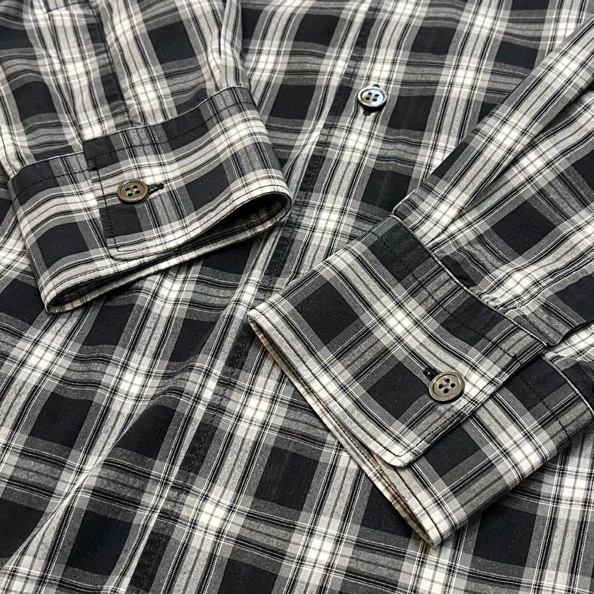 【96】 美品 COMME des GARCONS SHIRT 背面 パッチワーク オンブレ チェック 柄 シャツ XS フランス コムデギャルソンの画像6