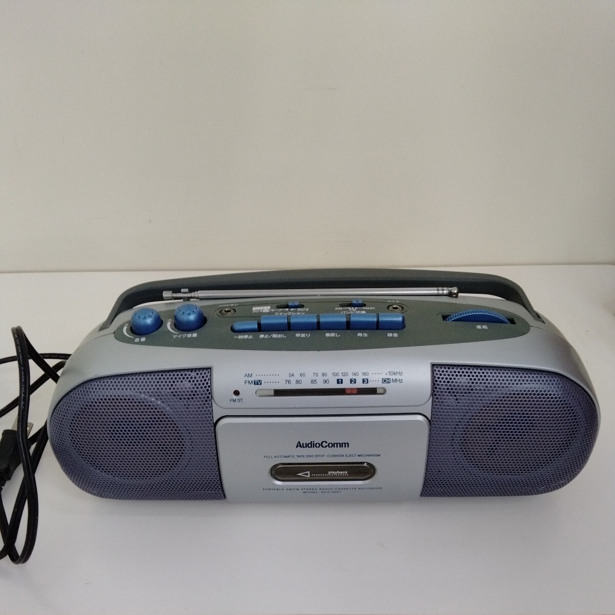 【長期保管】【当時物】【ジャンク品】AudioComm STEREO RADIO CASSETTE RECORDER RCS-354Y_画像1