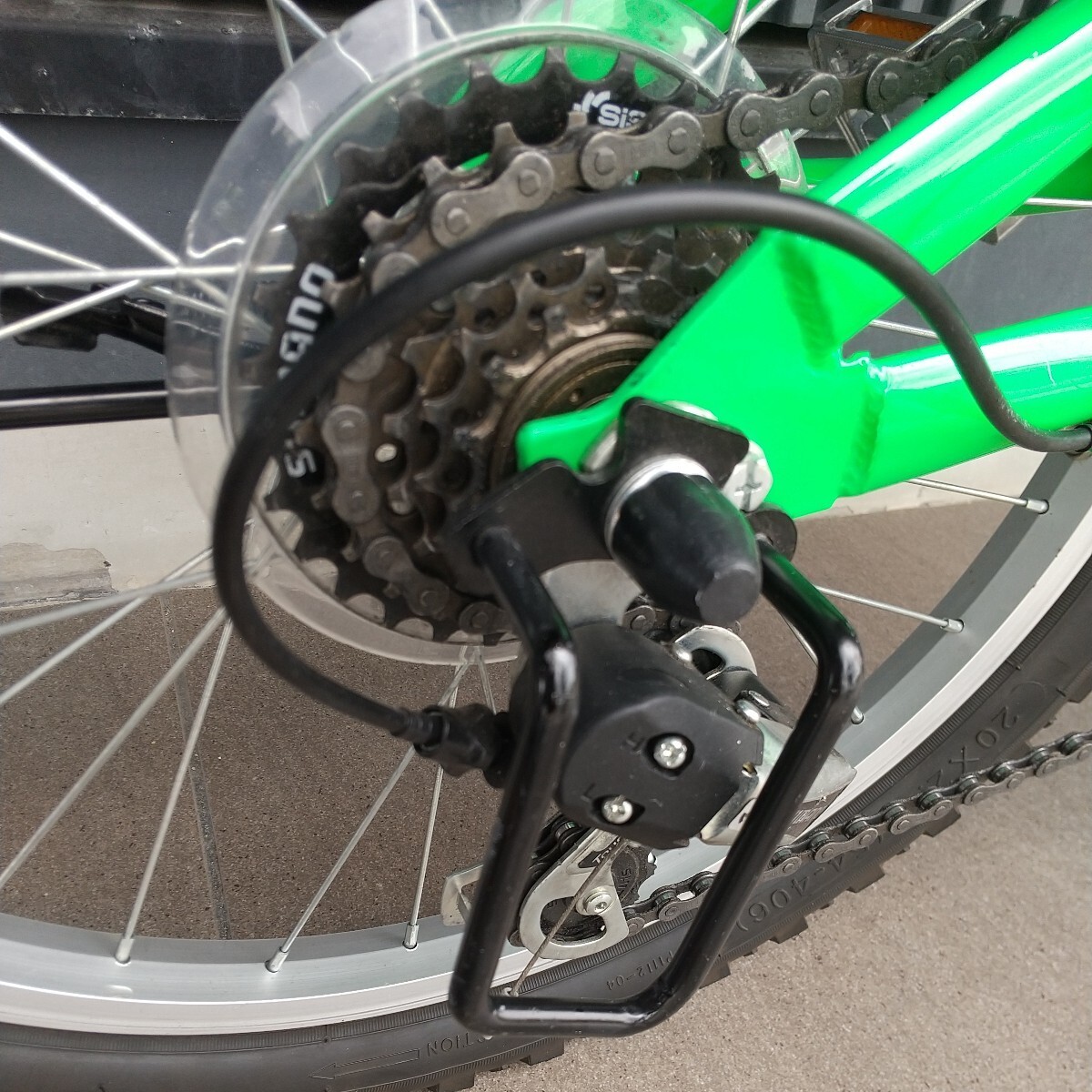 *AJ-01N*THREE STONE* folding 20 -inch *MTB mountain bike * green * Shimano 6 step shifting gears 0 front * rear W suspension 