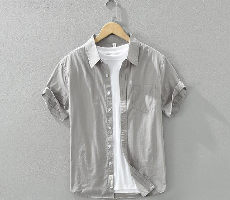 半袖シャツ　夏服　カジュアルシャツ　サマーシャツ　コットンシャツ　トップス 6色です　L_画像3