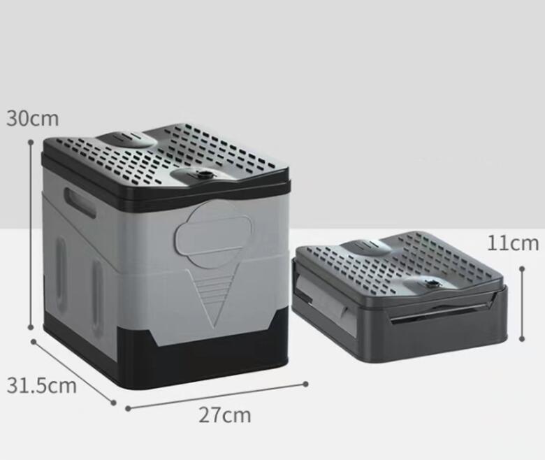 簡易トイレ処理袋付折りたたみ式スツールポータブルトイレ 携帯非常用災害用便器キャンプ 防災グッズ ハイキング 旅行 耐荷重160kgグレー_画像1