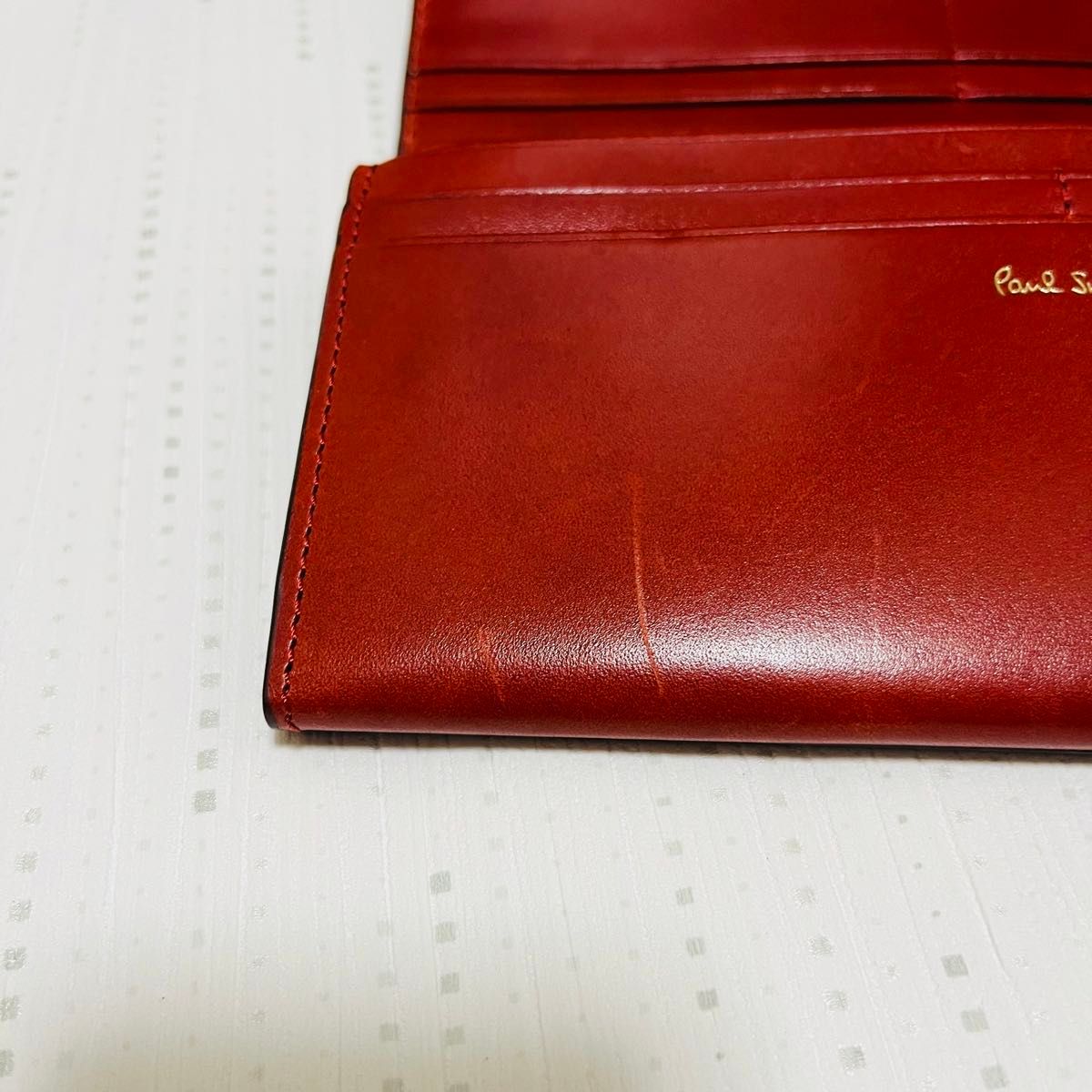 新品 ポールスミス かぶせ長財布 レンガ PSQ145 レザー 新品 ポールスミス かぶせ長財布 レンガ PSQ145 レザー
