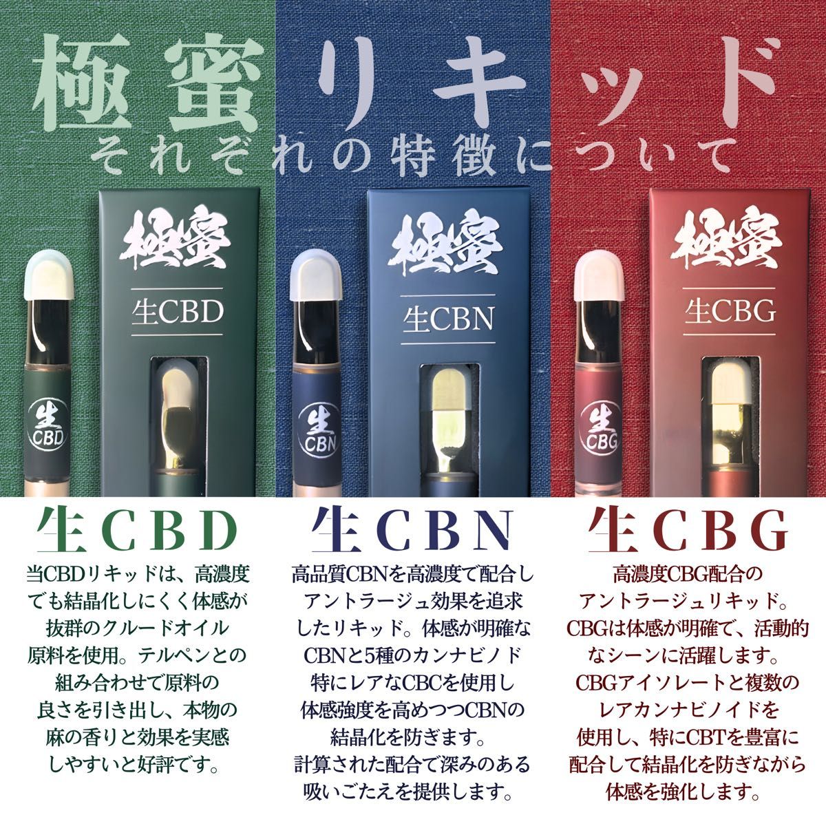 極蜜 生搾り CBD原液リキッド 90% 1ML