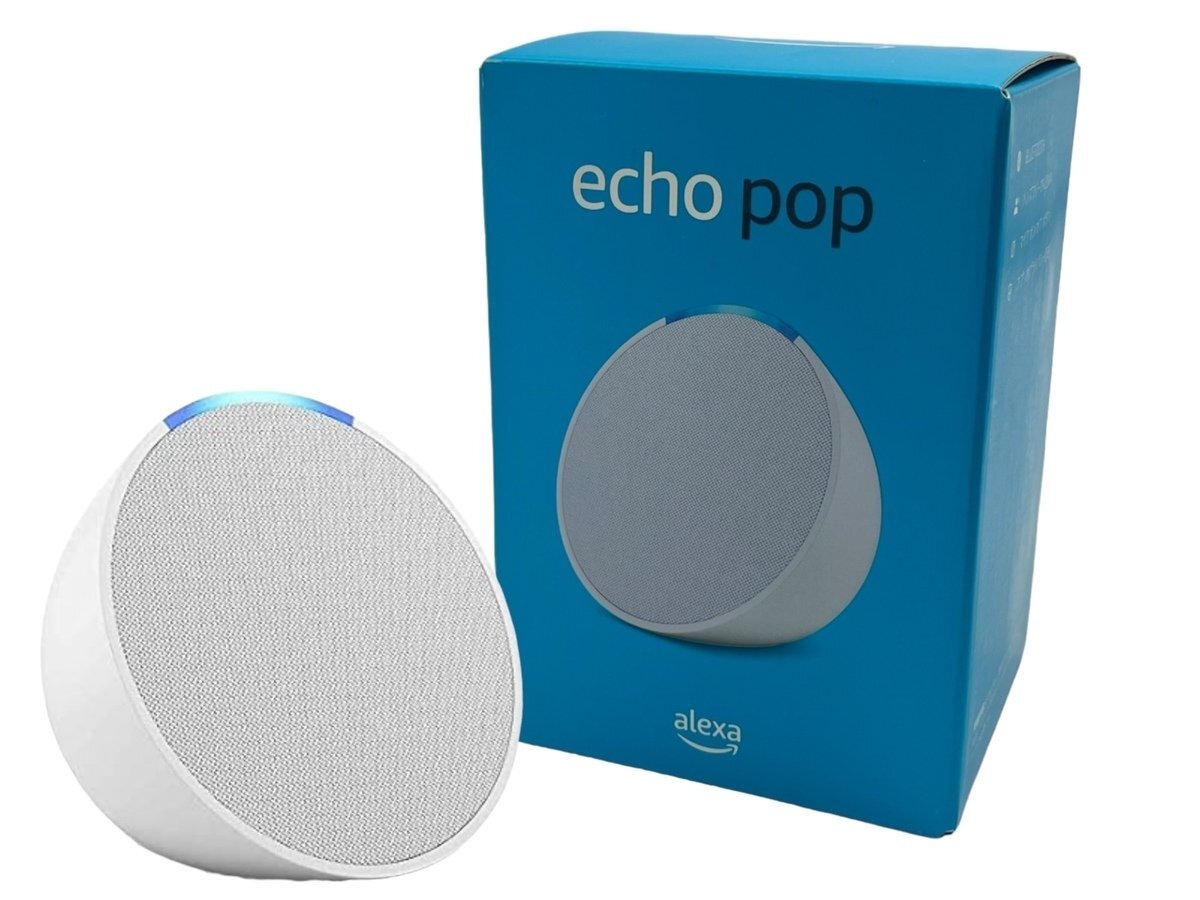 新品 未使用品 Echo Pop エコーポップ Alexa アレクサ コンパクトスマートスピーカー グレーシャーホワイト 本体 オーディオ機器 音楽の画像1