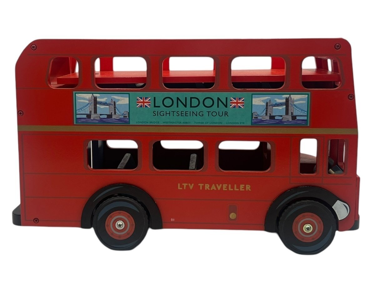 1 スタ ～ LE TOY VAN ル・トイ・ヴァン ロンドンバス 木製 木 おもちゃ 知育玩具 TV0270 車 玩具 赤色 箱付き 子供 自動車 高島屋限定の画像4