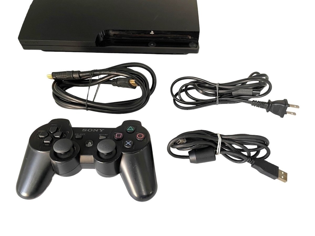 ■【中古】SONY Play Station3 160GB CECH-3000A ブラック ソフト8本付 ソニー プレイステーション3 コントローラー付 ケーブル 本体の画像6