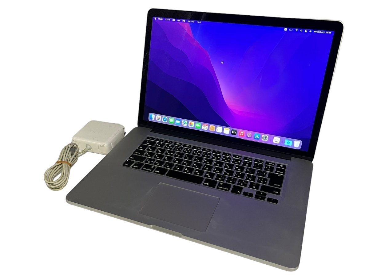 Apple アップル MacBook Pro (Retina 15-inch Mid 2015) Core i7 2.2Ghz 16GB 250GB ノートパソコン シルバー A1398 本体 マックブックプロの画像1