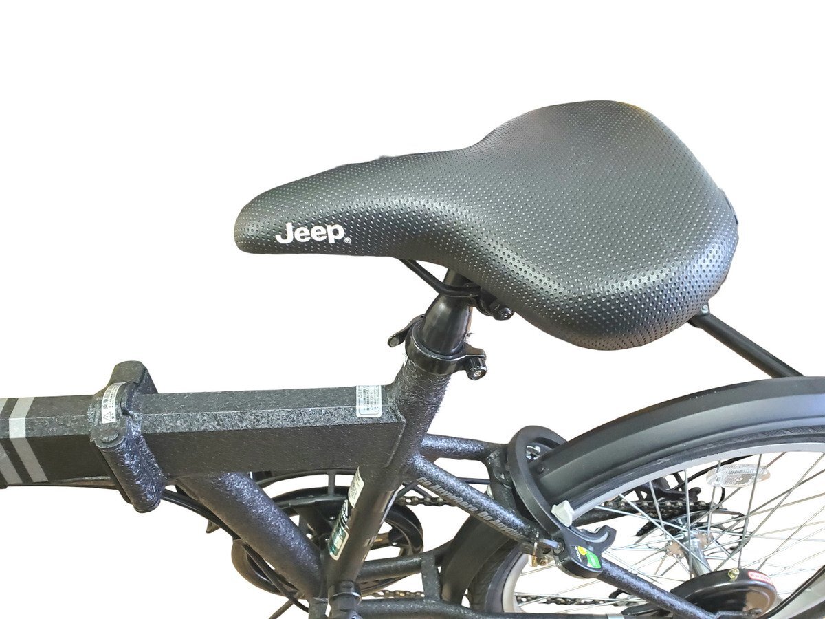◎【美品】Jeep ジープ JE-206G AS MI34023 折り畳み 自転車 ブラック かごあり 黒 折りたたみ自転車 6Speeds 20×1.75【店頭直接取引可】の画像6