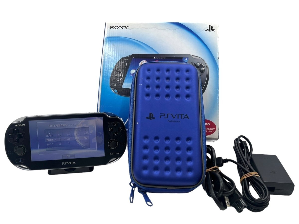 SONY ソニー VITA PCH-1100 クリスタルブラック PlayStation Vita プレイステーション ヴィータ 3G/Wi-Fiモデル 本体 ゲーム機 PS Vitaの画像1
