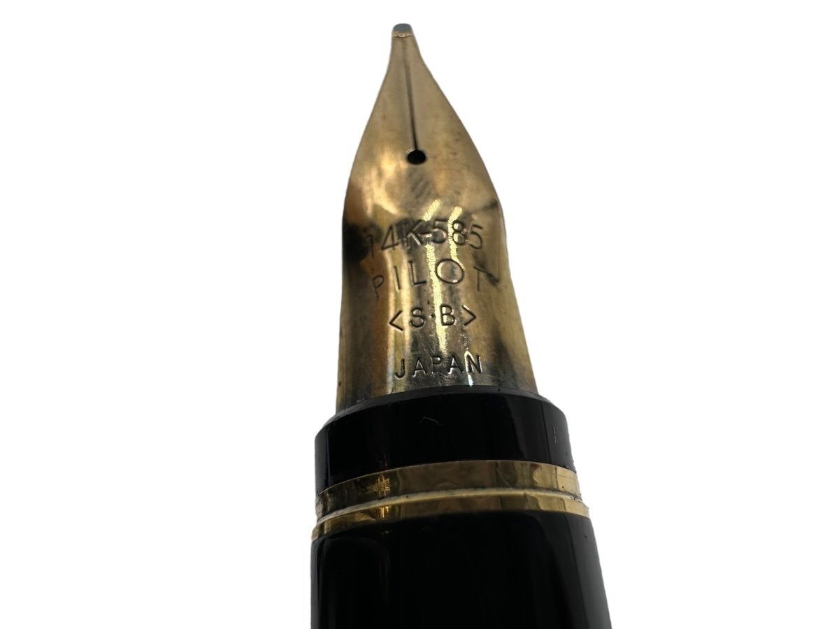 PILOT パイロット ELABO エラボー 万年筆 14K 585刻印 S・B 両用式 本体 筆記用具 文房具 筆記具 034872 ブラック 高級感_画像7