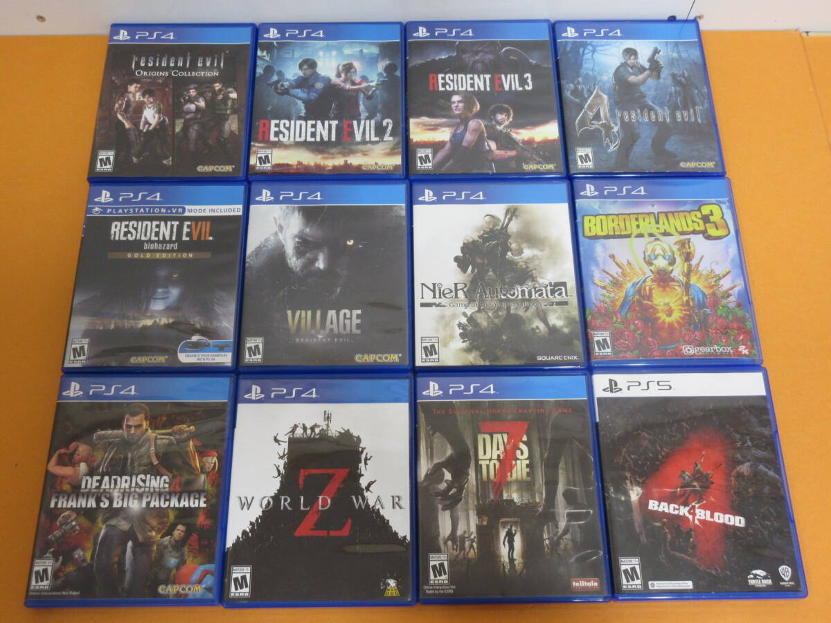 056) 海外版 PS4 PS5 ソフト まとめ RESIDENT　EVIL/NieR/BORDERLANDS/DEAD RISING/WORLD WAR Z_画像1