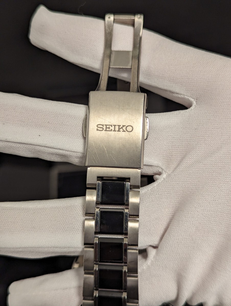 ★極上美品★限定アストロン SBXC011 チタン×セラミック SEIKO ASTRON 腕時計 黒文字盤の画像5