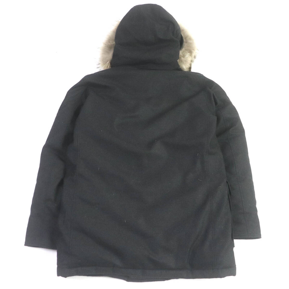 美品□WOOLRICH ウールリッチ 1702090 ARCTIC PARKA ウール WZIP ファーフーデッド ダウンジャケット ダウンコート ブラック M 正規品_画像4