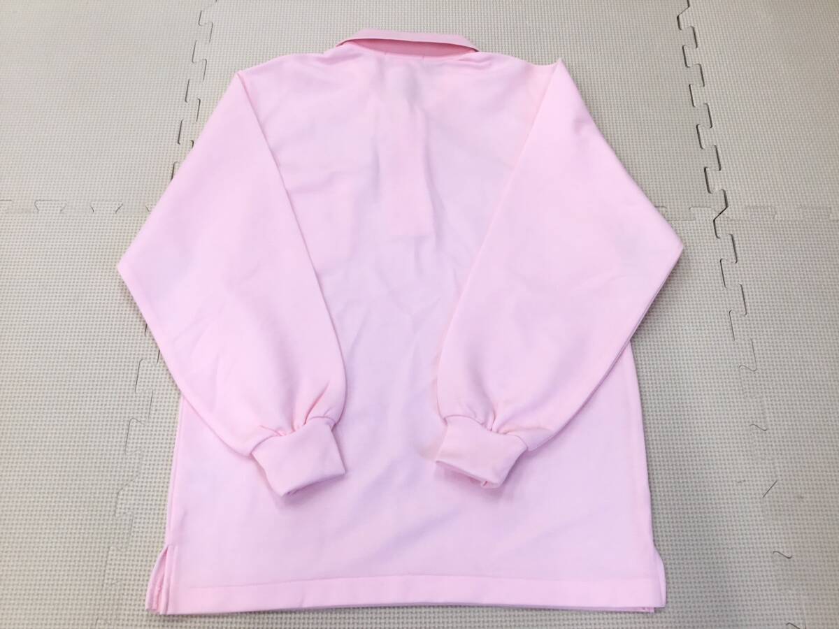 YDL-426C новый товар [YADER] рубашка-поло размер L 2 листов / розовый / длинный рукав / Polo воротник застежка-молния / для мужчин и женщин / спорт одежда / тренировка одежда 