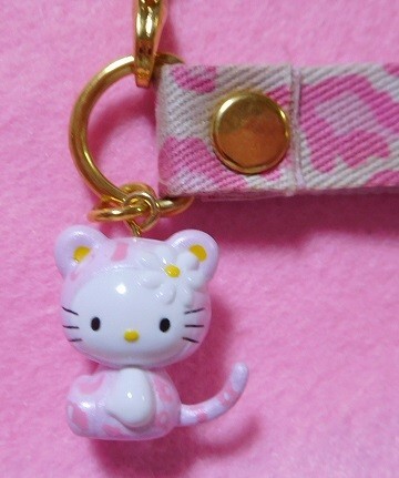 * редкость *2002* розовый Leopard VERSION Hello Kitty ремешок * netsuke 