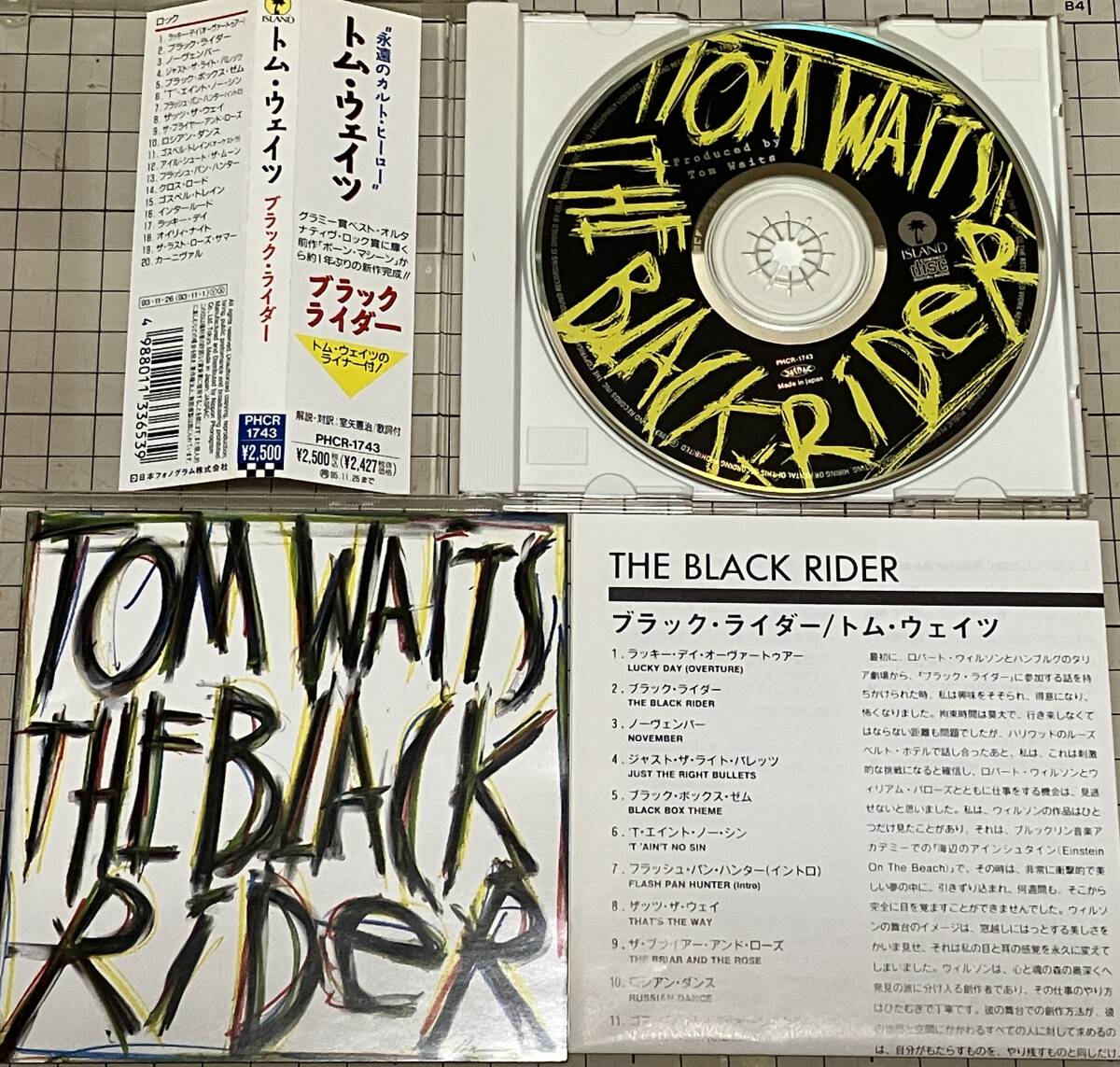トム・ウェイツ Tom Waits ブラック・ライダー The Black Rider 帯付き CD 初回 国内盤 品番 PHCR 1743_画像1