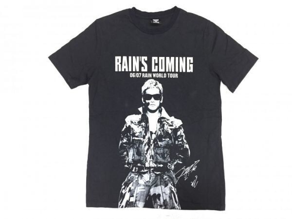 RAIN ピ RAIN'S COMING WORLD TOUR 韓国 K-POP アーティスト ライブツアー 半袖Tシャツ メンズ コットン100% M 黒_画像1