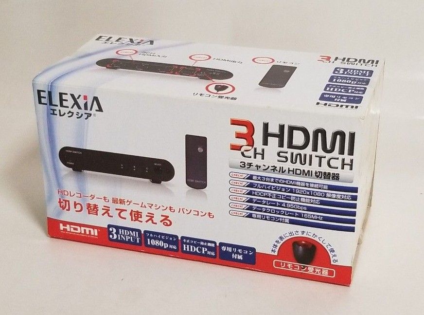 未使用品 ELEXIA エレクシア 3CH HDMI 切替器