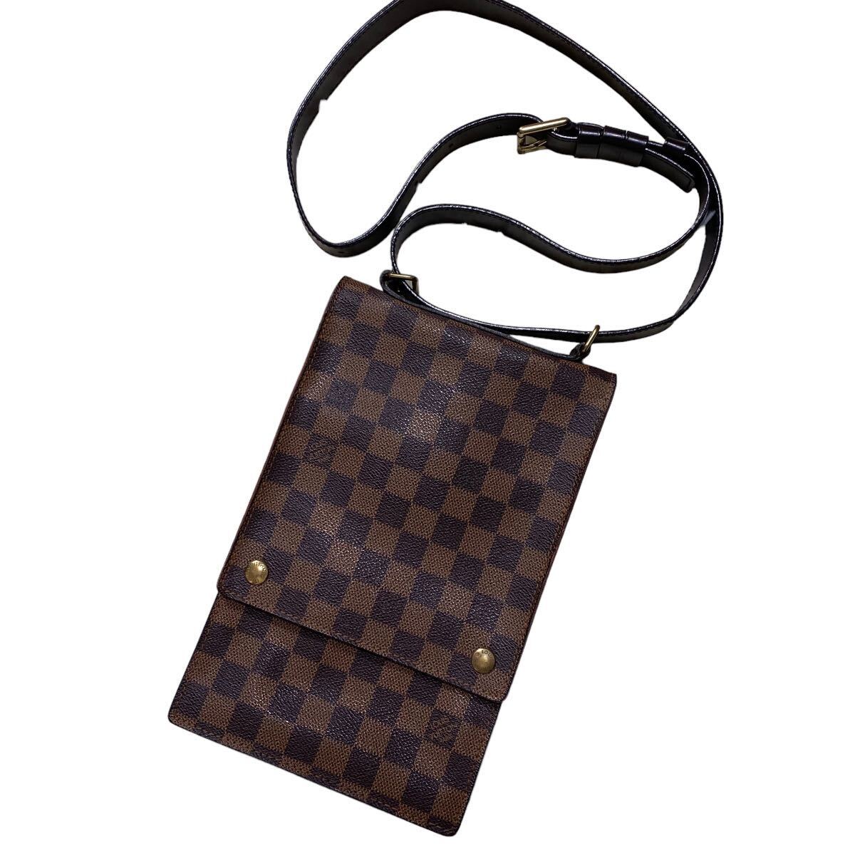 ★【美品】 LOUIS VUITTON ルイヴィトン ショルダーバッグ ダミエ ポートベローPM エベヌ 斜め掛け ポシェット N45271 メンズ レディース★_画像2