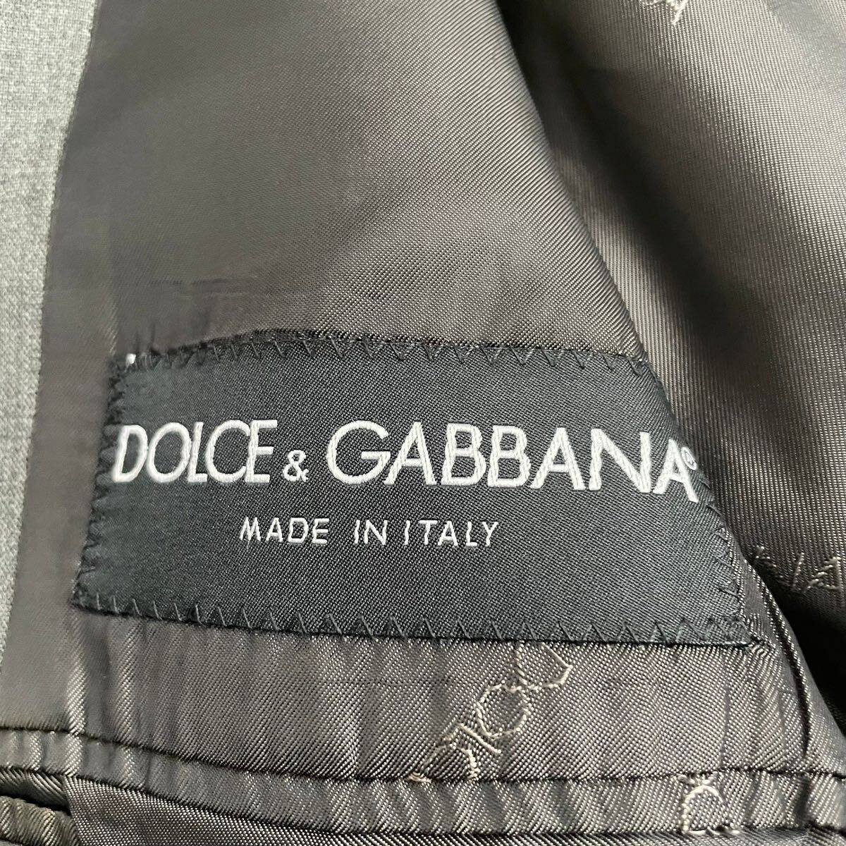 * DOLCE&GABBANA Dolce & Gabbana tailored jacket блейзер 2. шерсть XL ранг подкладка бренд Logo мужской *