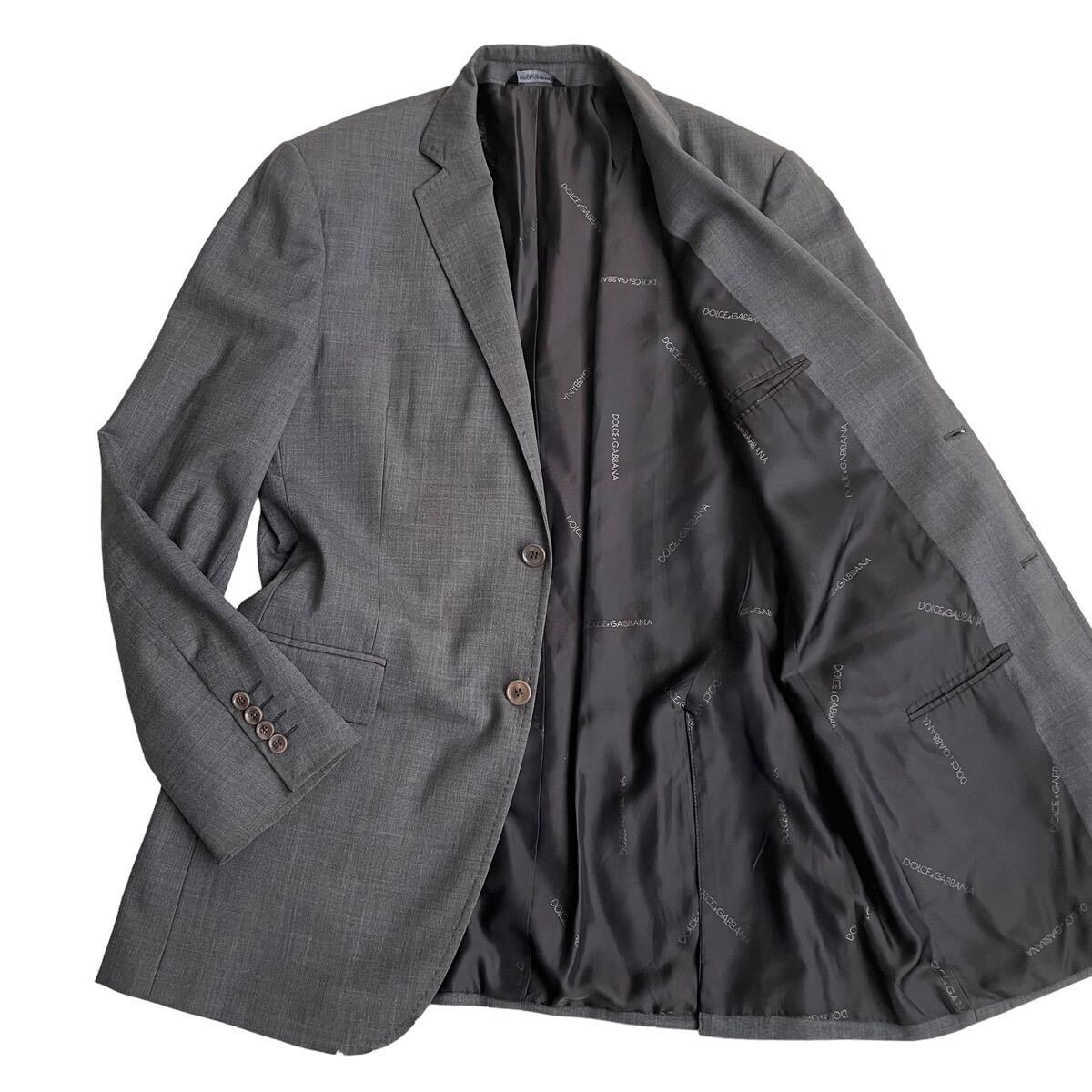 * DOLCE&GABBANA Dolce & Gabbana tailored jacket блейзер 2. шерсть XL ранг подкладка бренд Logo мужской *