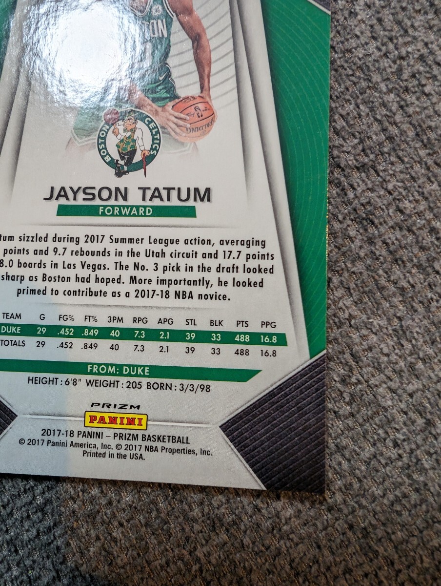 Jayson Tatum Prizm RC Silver Prizmの画像10