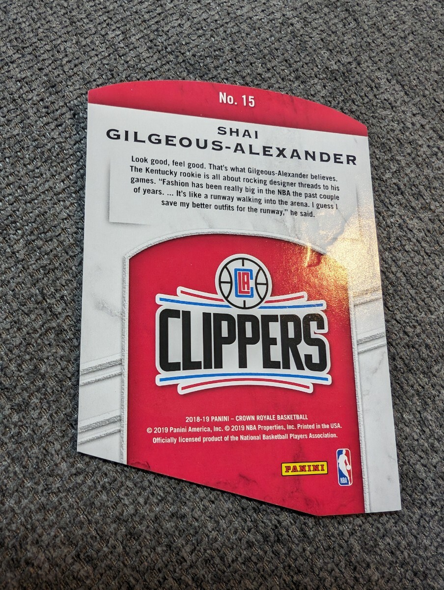 Shai Gilgeous Alexander RC,インサートカード 49枚限定 NBAの画像9
