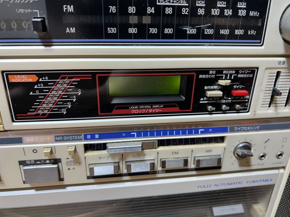 Victor ビクター ラジカセ ターンテーブル内蔵 DC-33S 昭和レトロ AM/FM のみ確認済み　_画像2