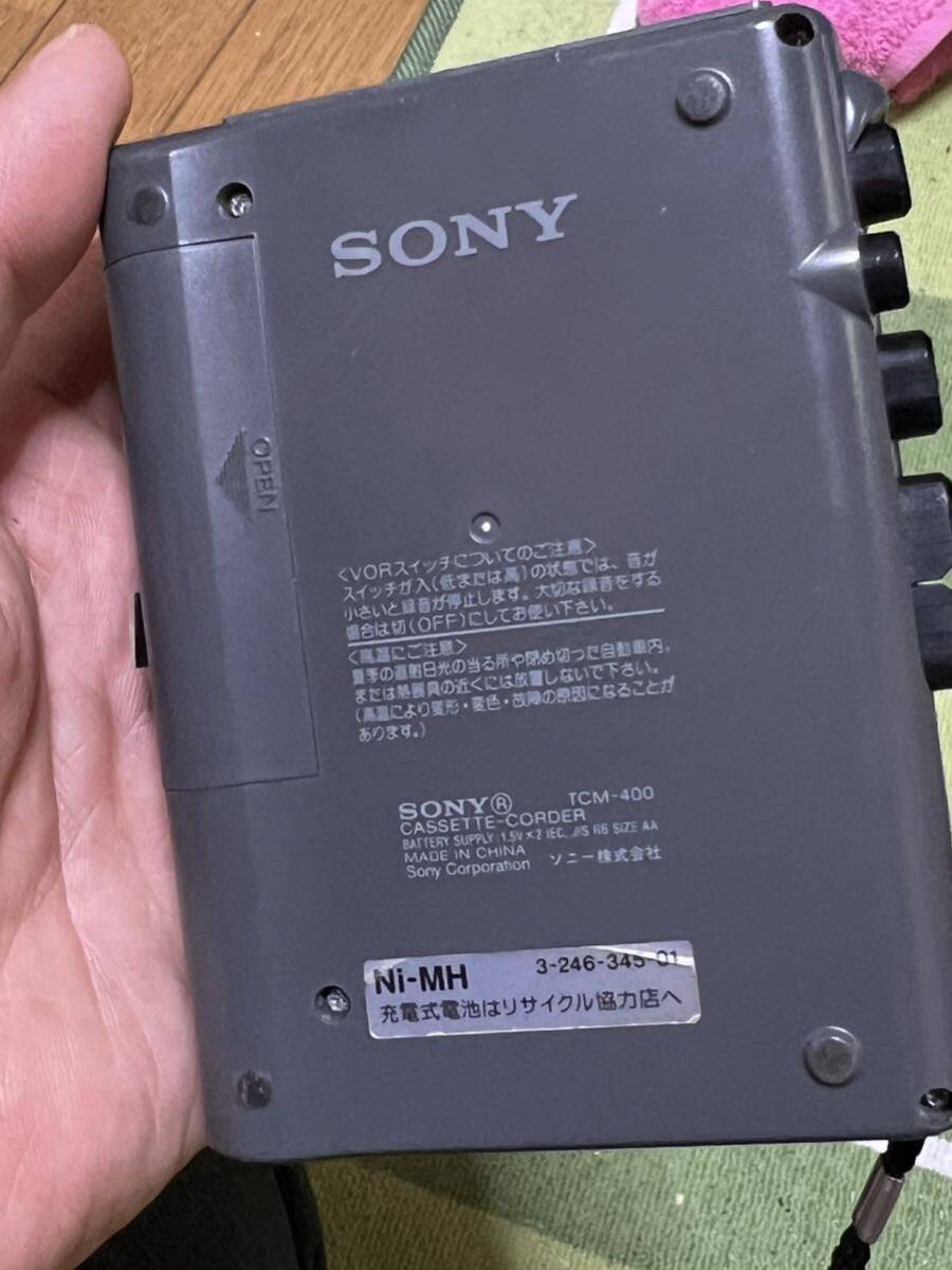 SONY カセットテープTCM-400 通電済み 動作未確認の画像3