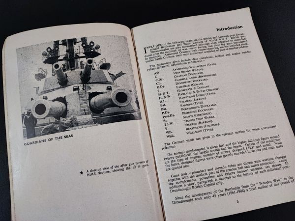 【1959年・洋書「第一次世界大戦の軍艦/戦艦/」】イギリス軍艦/ドイツ軍艦/冊子/_画像2