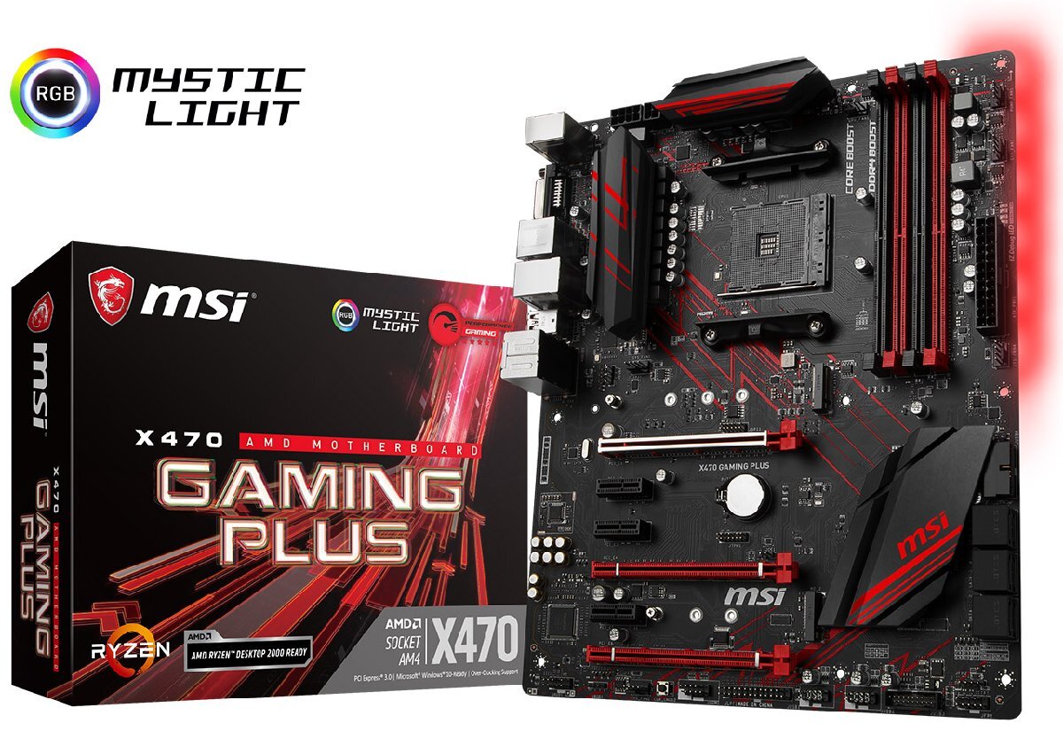 MSI AMD X470チップセット搭載 ATXマザーボード X470 GAMING PLUS AM4ソケット BIOS最新 Ryzen 5000対応の画像1