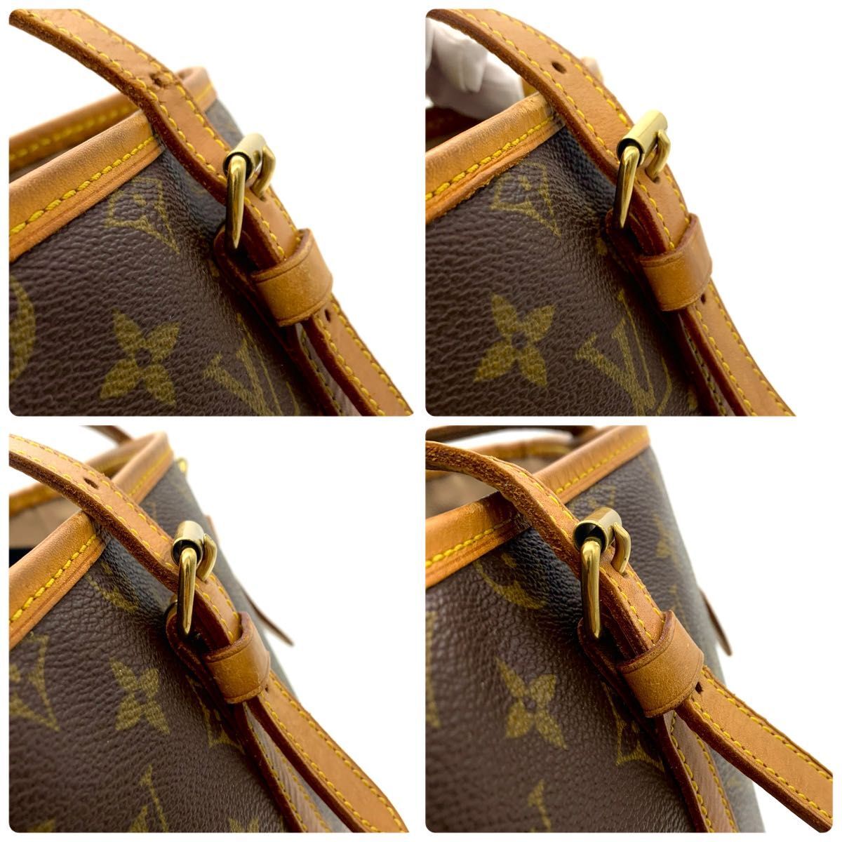 LOUIS VUITTON ルイヴィトン モノグラム バケツ バケット GM トートバッグ メンズ　レディース　E04_画像6