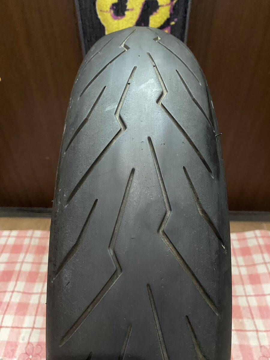 中古MCタイヤ 2022年製造 PIRELLI DIABLO ROSSOⅢ 11070R17 ピレリ ディアブロ ロッソ3 110 70 17 2022 A3015の画像1