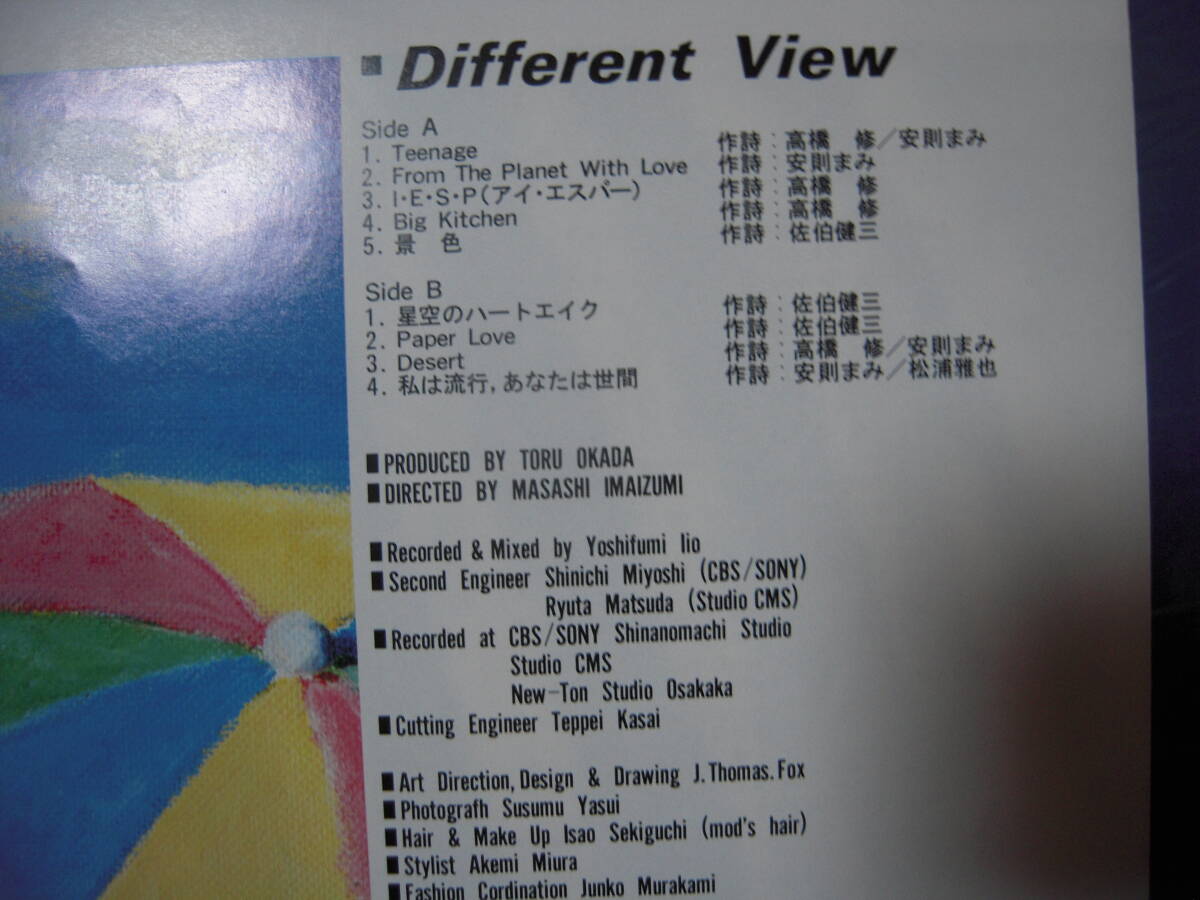 【国内盤LP】「PSY・S／Different View」ソニーの画像2