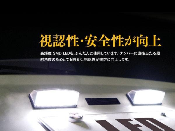 ナンバー灯ユニット キャラバン E25 ホワイト 高照度LEDライセンスランプの画像5