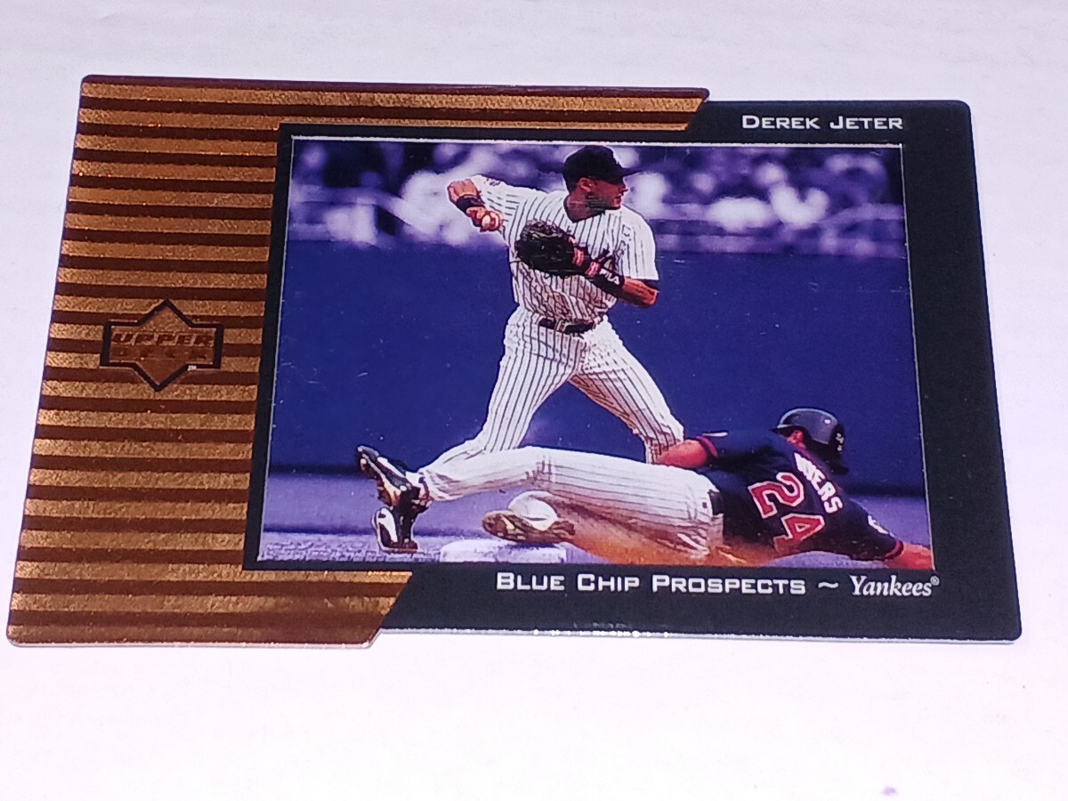1998 Upper Deck Blue Chip Prospects BC15 Derek Jeter /2000 ヤンキース デレク・ジーター インサートカード ダイカット アセテートの画像1