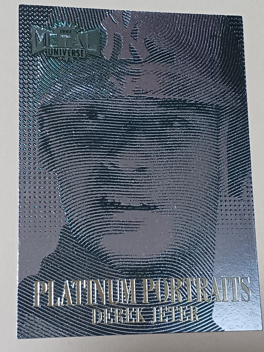 1997 Fleer Metal Universe Platinum Portraits 4of10 Derek Jeter インサートカード　ヤンキース　デレク・ジーター　90年代インサート_画像4