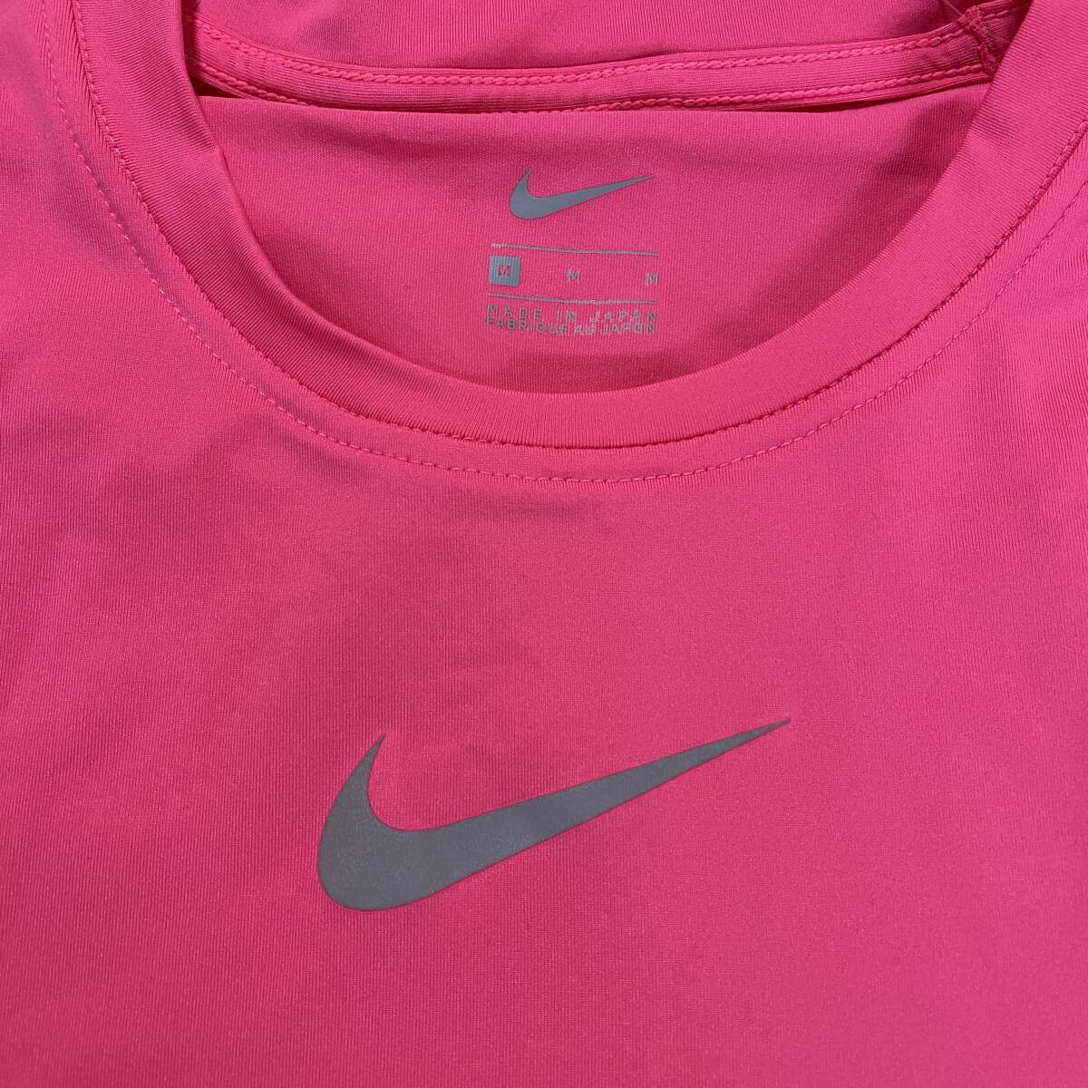 新品 ナイキ プロ トレーニングウェア スポーツウェア 長袖ドライTシャツ　　NIKE PRO カットソー 蛍光スウォッシュ リフレクター 雅瀬385_画像4