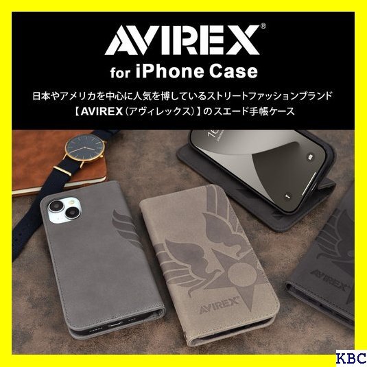 AVIREX iPhone15 iPhone14 i 用 iPhone 15用 ブランド スマホケース カーキ 80_画像2