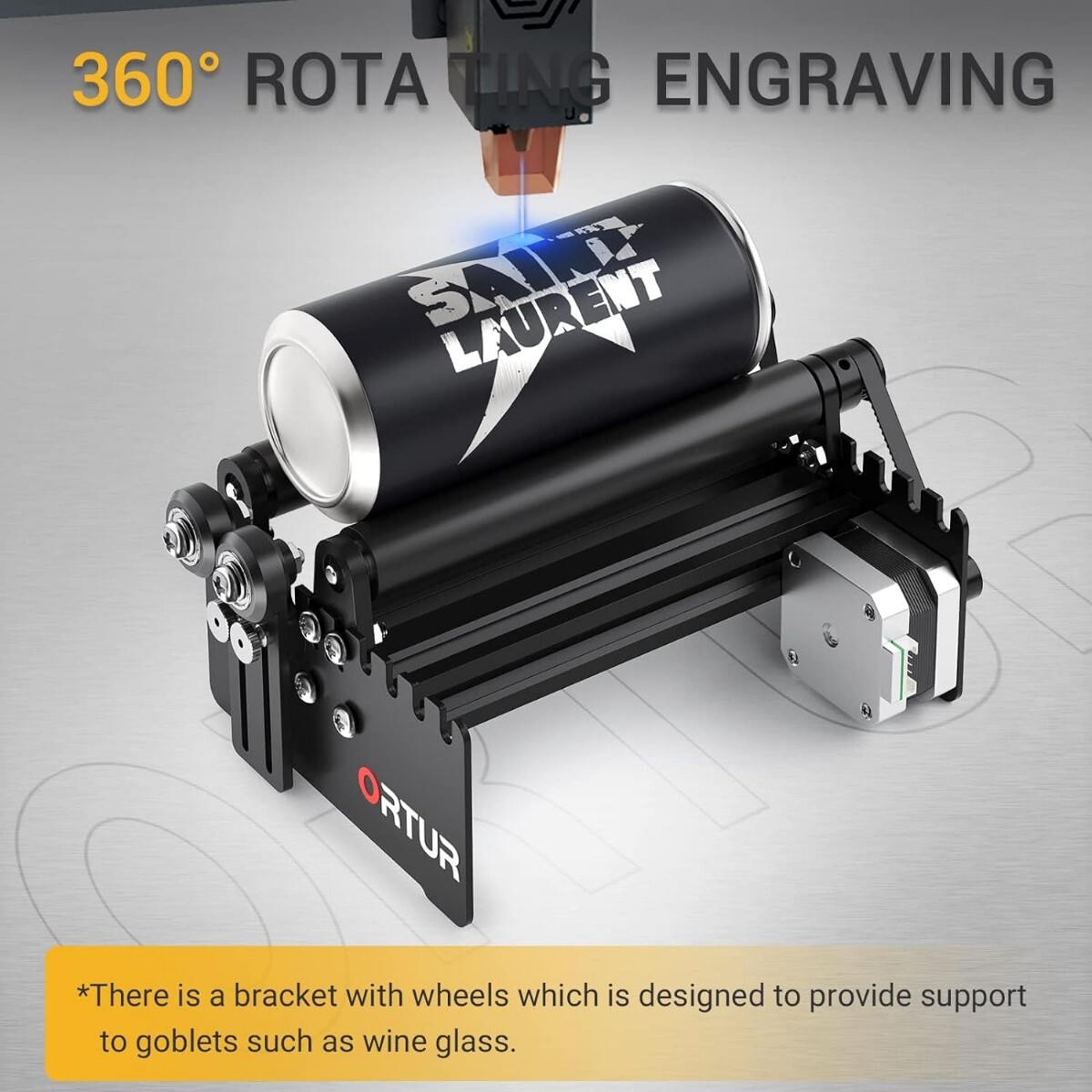 新品☆定価15,999円 ORTUR Laser Rotary Roller YRR2.0 レーザー彫刻機用回転ローラー 360°レーザーエングレーバー Y軸回転モジュール_画像5
