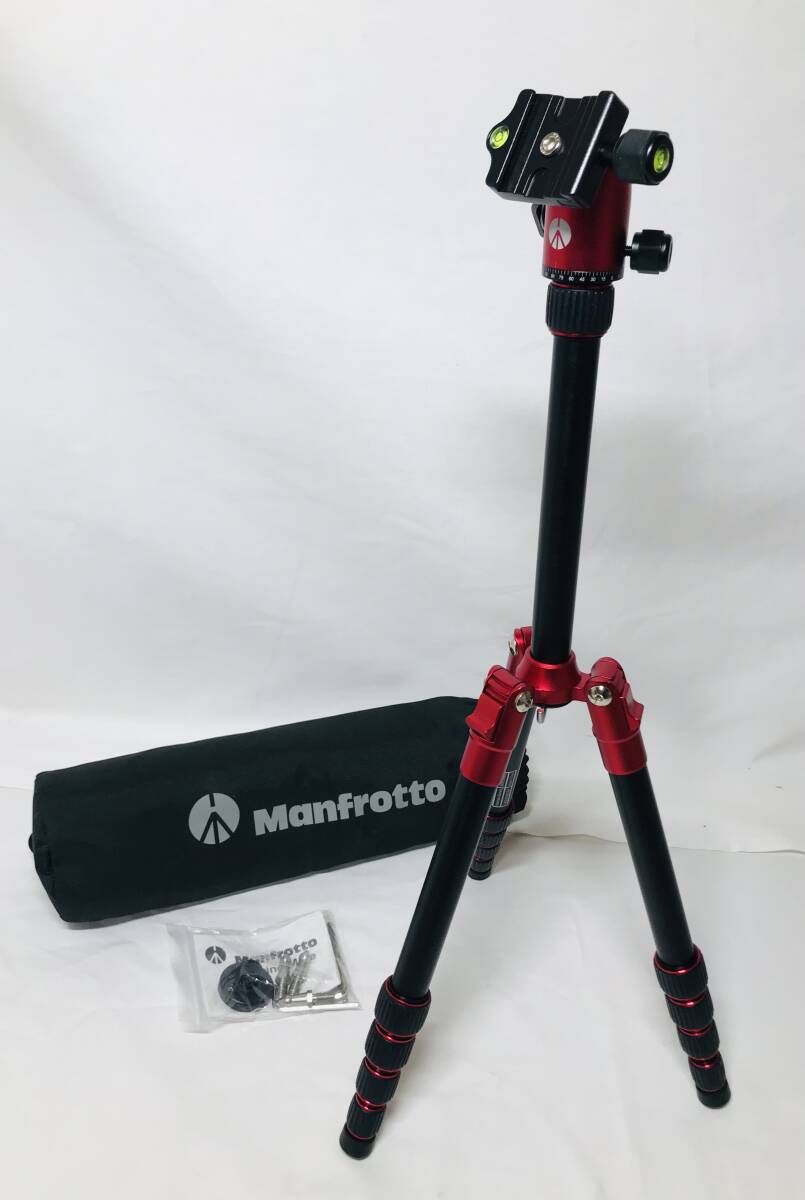 ■Manfrotto Element ■トラベル三脚 ■MKELES5RD-BH ■撮影器具 ■カメラアクセサリー ■レッド_画像1