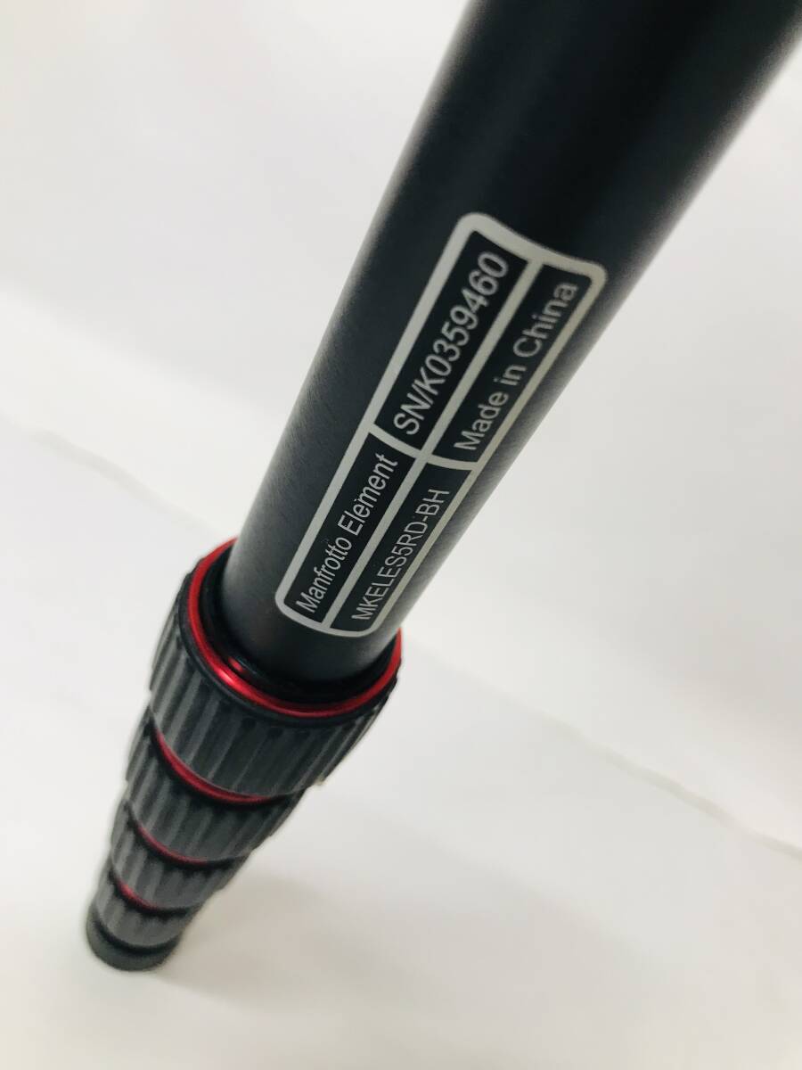 ■Manfrotto Element ■トラベル三脚 ■MKELES5RD-BH ■撮影器具 ■カメラアクセサリー ■レッド_画像4