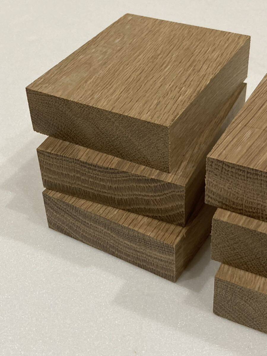 送料無料 ナラ 楢 無垢材 6個セット / 端材 ブロック ハンドメイド素材 材料 素材 DIY 銘木 堅木 紅葉樹の画像3