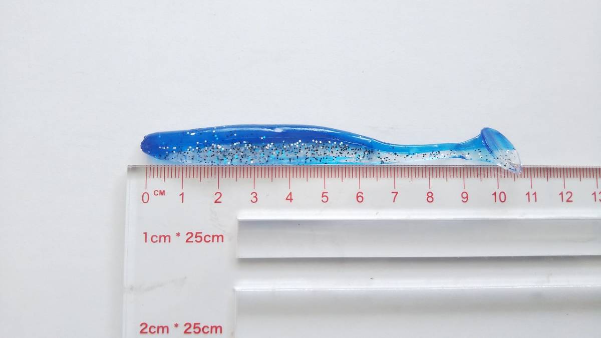 やわらか素材 シャッドテール ワーム 9cm 4.2g 42本セット 7色 根魚 ロックフィッシュ ブラックバス ヒラメ マゴチ L645の画像5