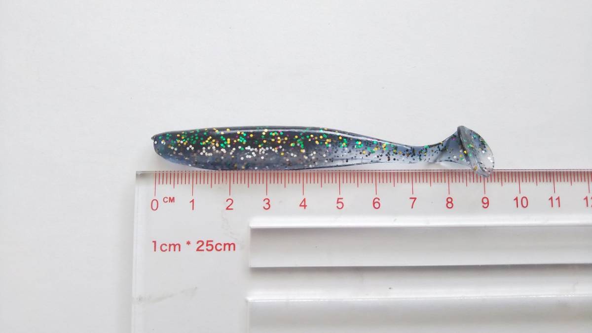 やわらか素材 シャッドテール ワーム 9cm 4.2g 42本セット 7色 根魚 ロックフィッシュ ブラックバス ヒラメ マゴチ L645の画像6